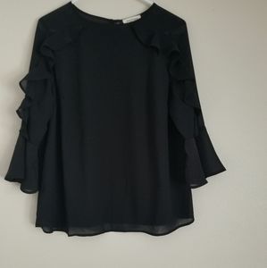 NWT. Pretty Black Blouse.